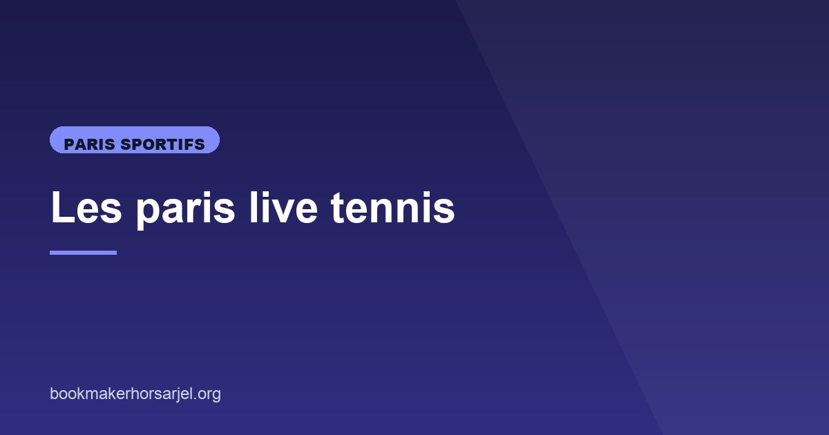 Illustration de l'article consacré aux paris live tennis